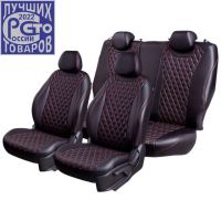 Чехлы Премиум Экокожа Байрон Ромб на Nissan Juke 2010-2019 г.в.