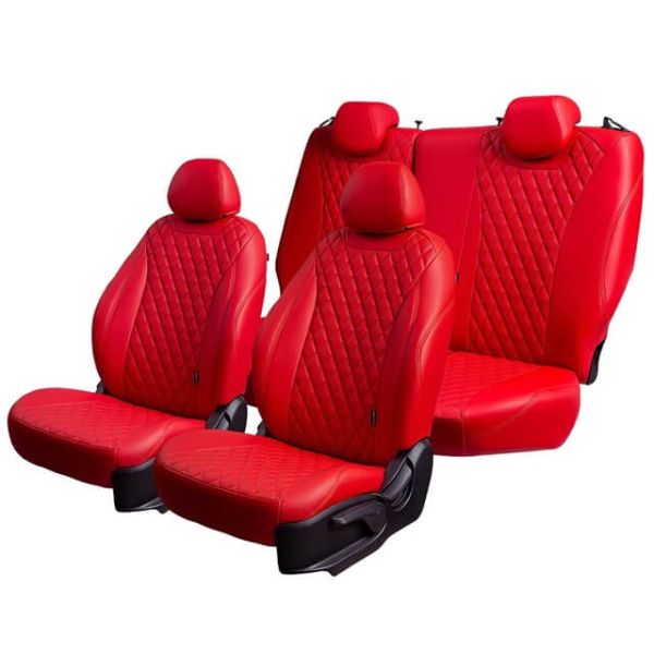 Чехлы Премиум Экокожа Байрон Ромб на Nissan Juke 2010-2019 г.в.